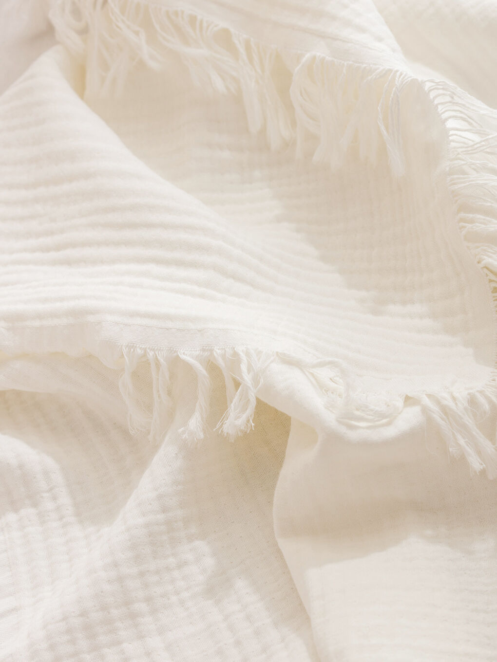 Baby Girl ECRU Muslin Shawl-2