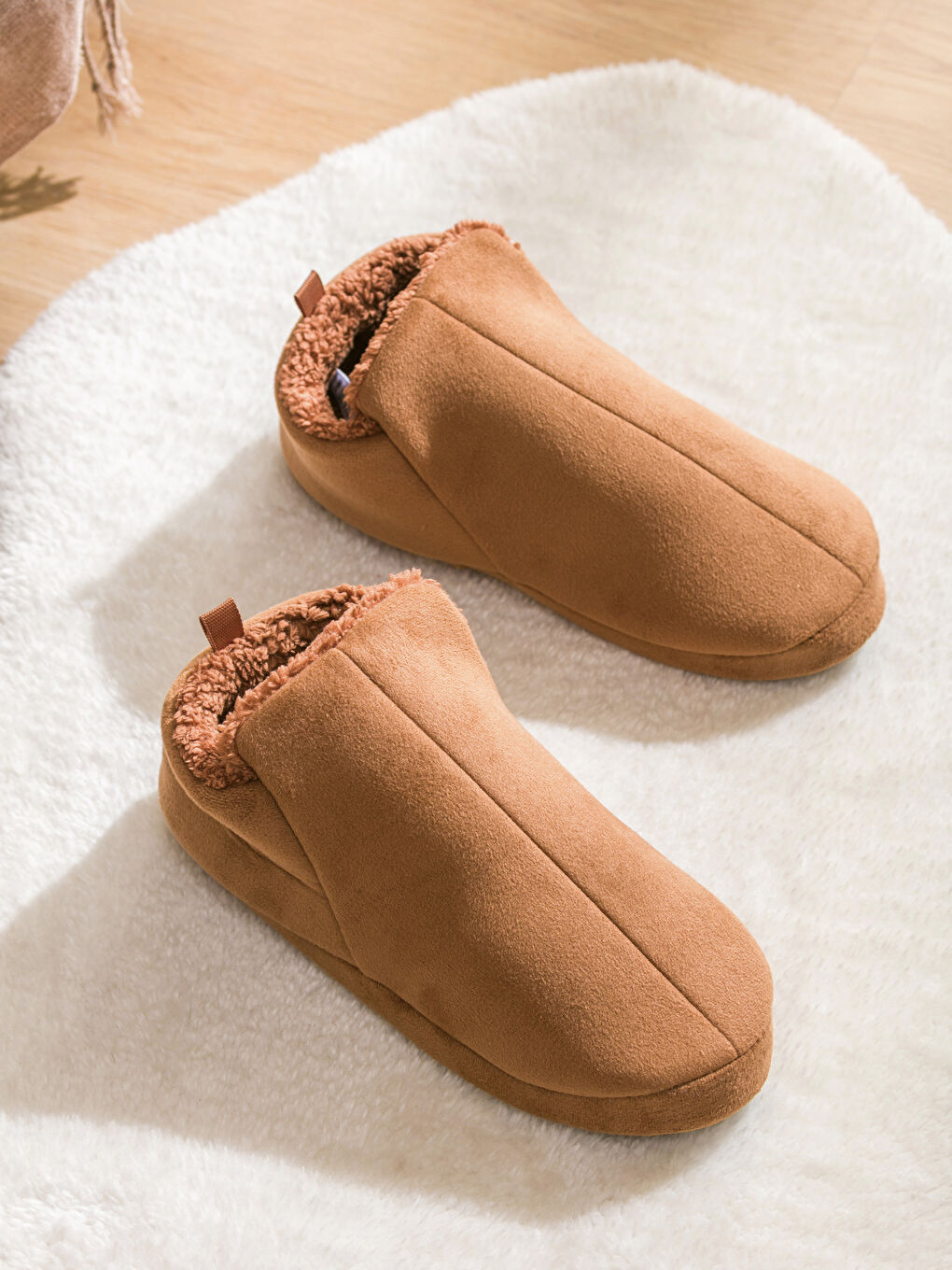 Kahverengi Içi Kürklü Erkek Ev Botu Panduf-1
