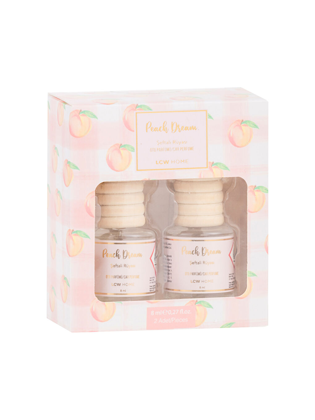 Karışık Şeftali Kokulu Oto Kokusu 8ml 2'li-2