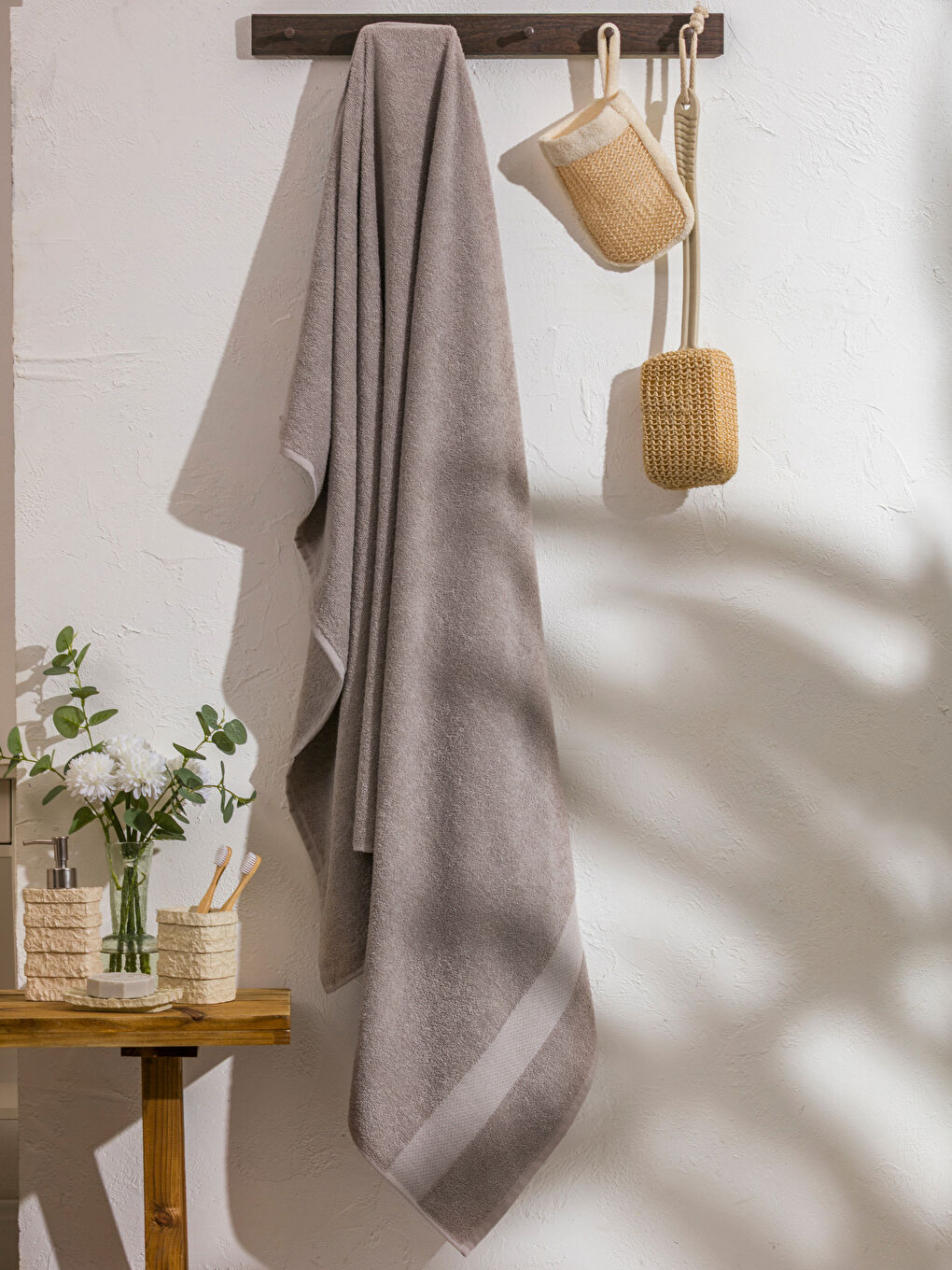 Kahverengi Banyo Havlusu 70x150 cm