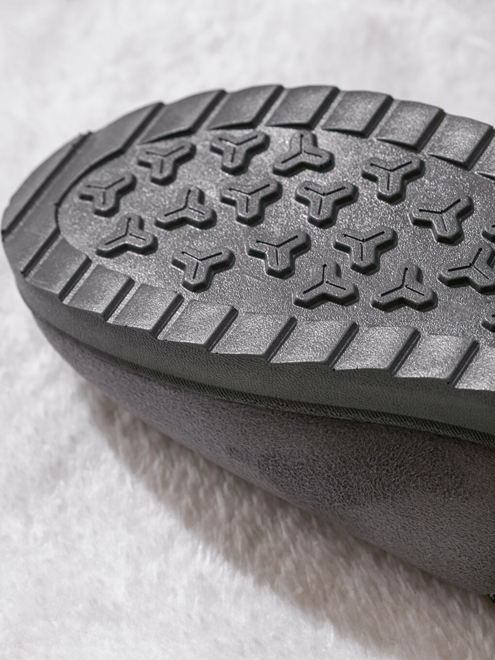 Antrasit İçi Tüylü Erkek Ev  Terliği-4