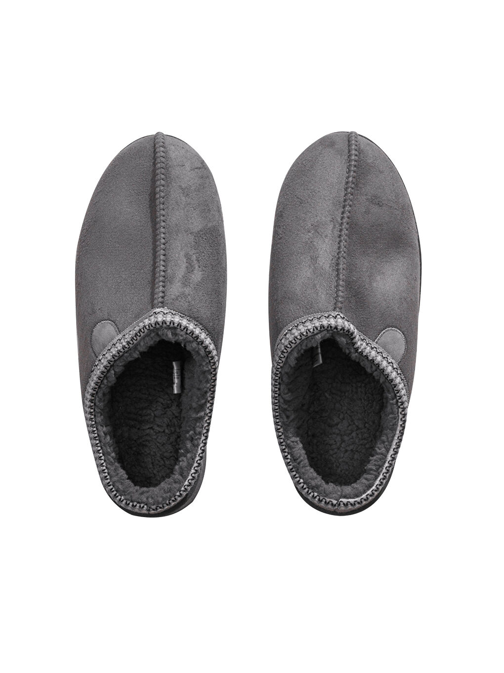 Antrasit İçi Tüylü Erkek Ev  Terliği-5