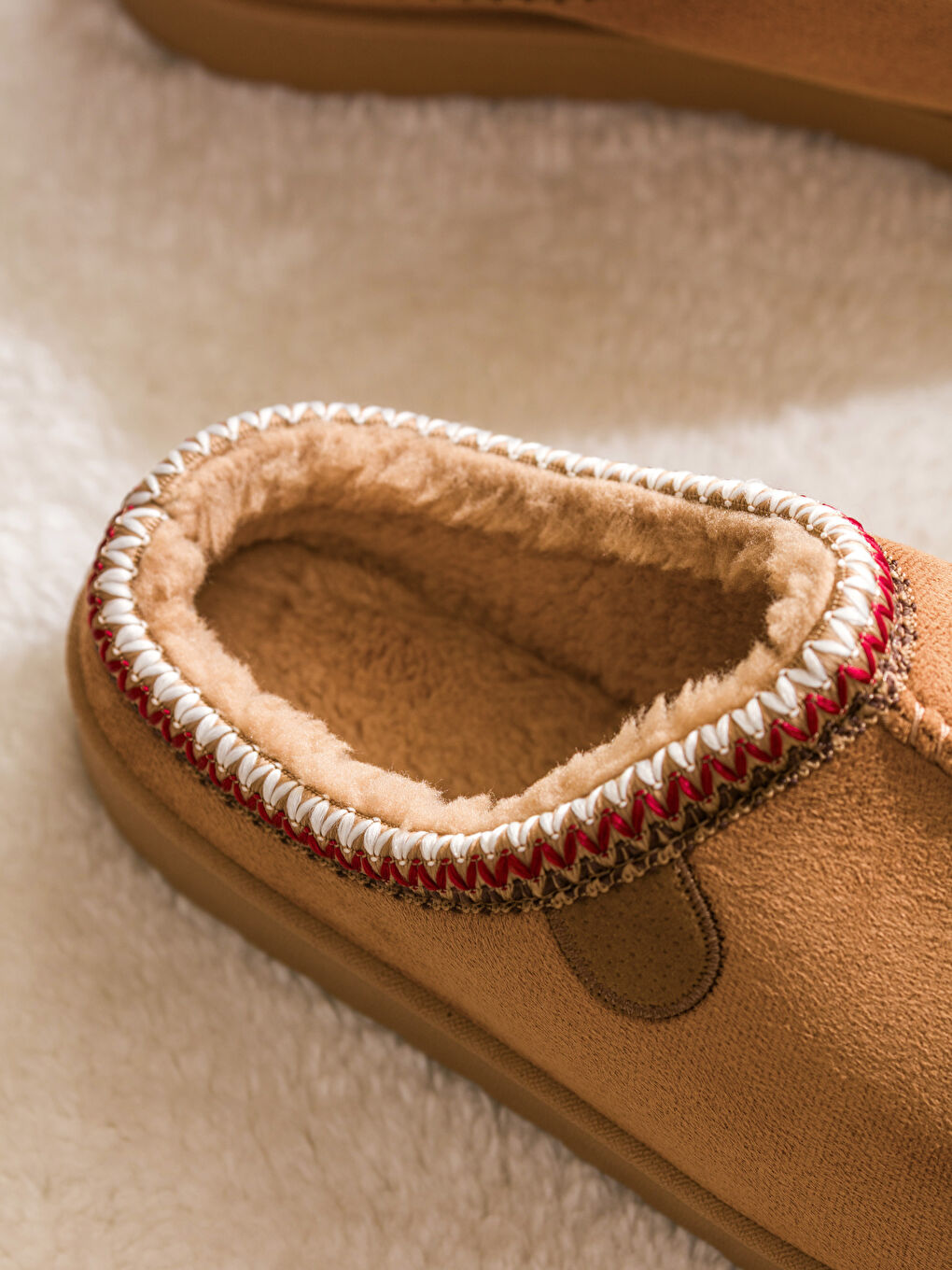 Bej İçi Tüylü Erkek Ev  Terliği-2