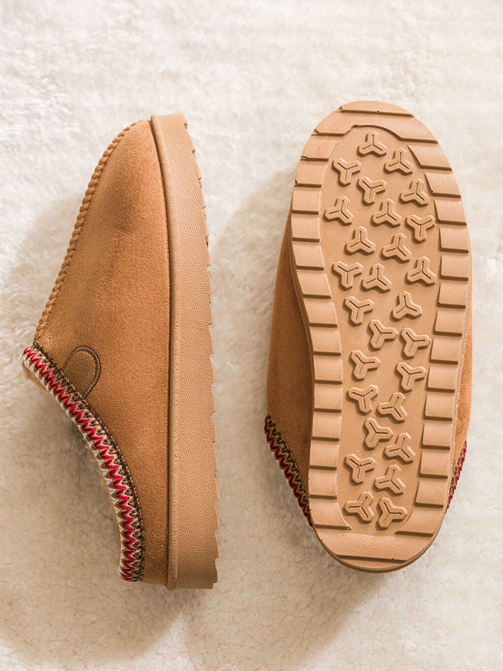 Bej İçi Tüylü Erkek Ev  Terliği-3