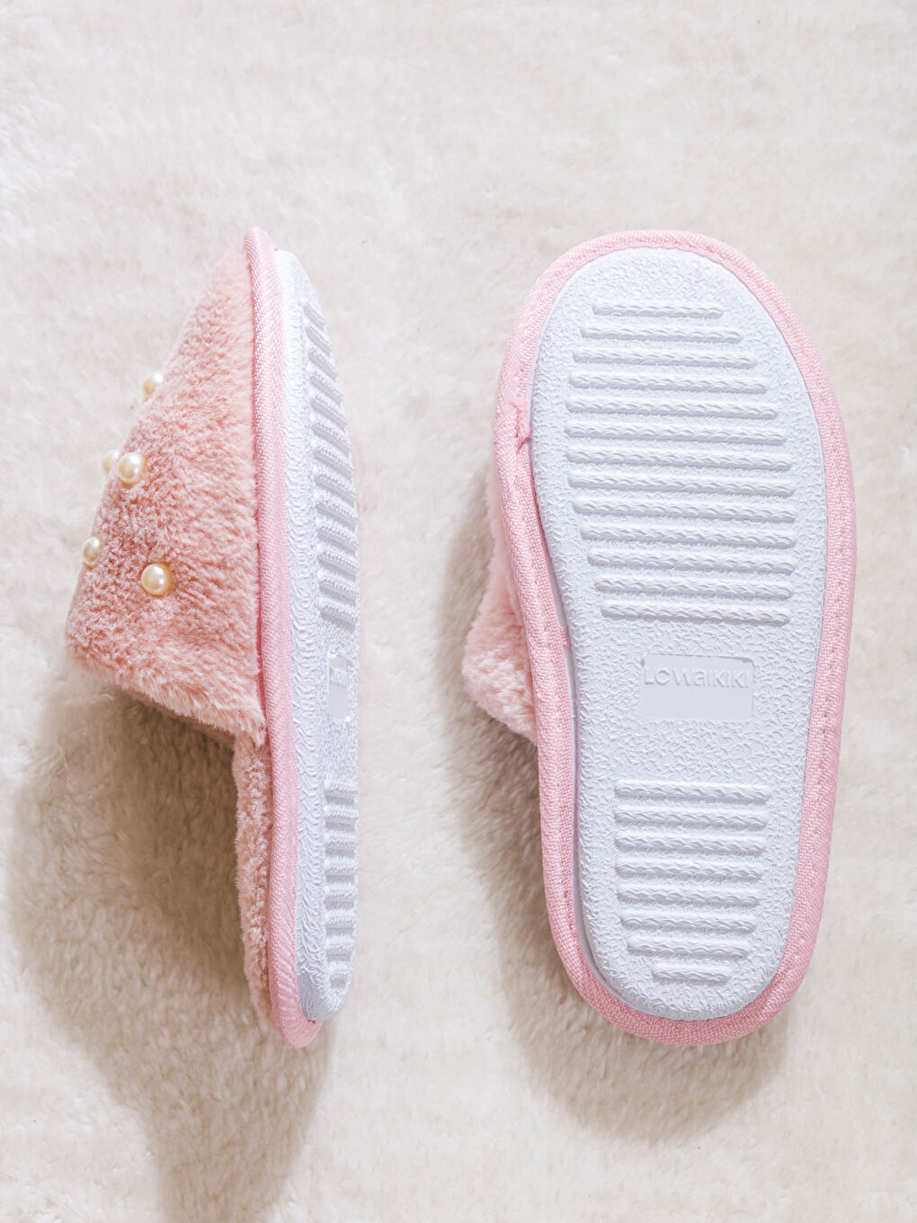 Beaded Plush Women's Home Slippers-3