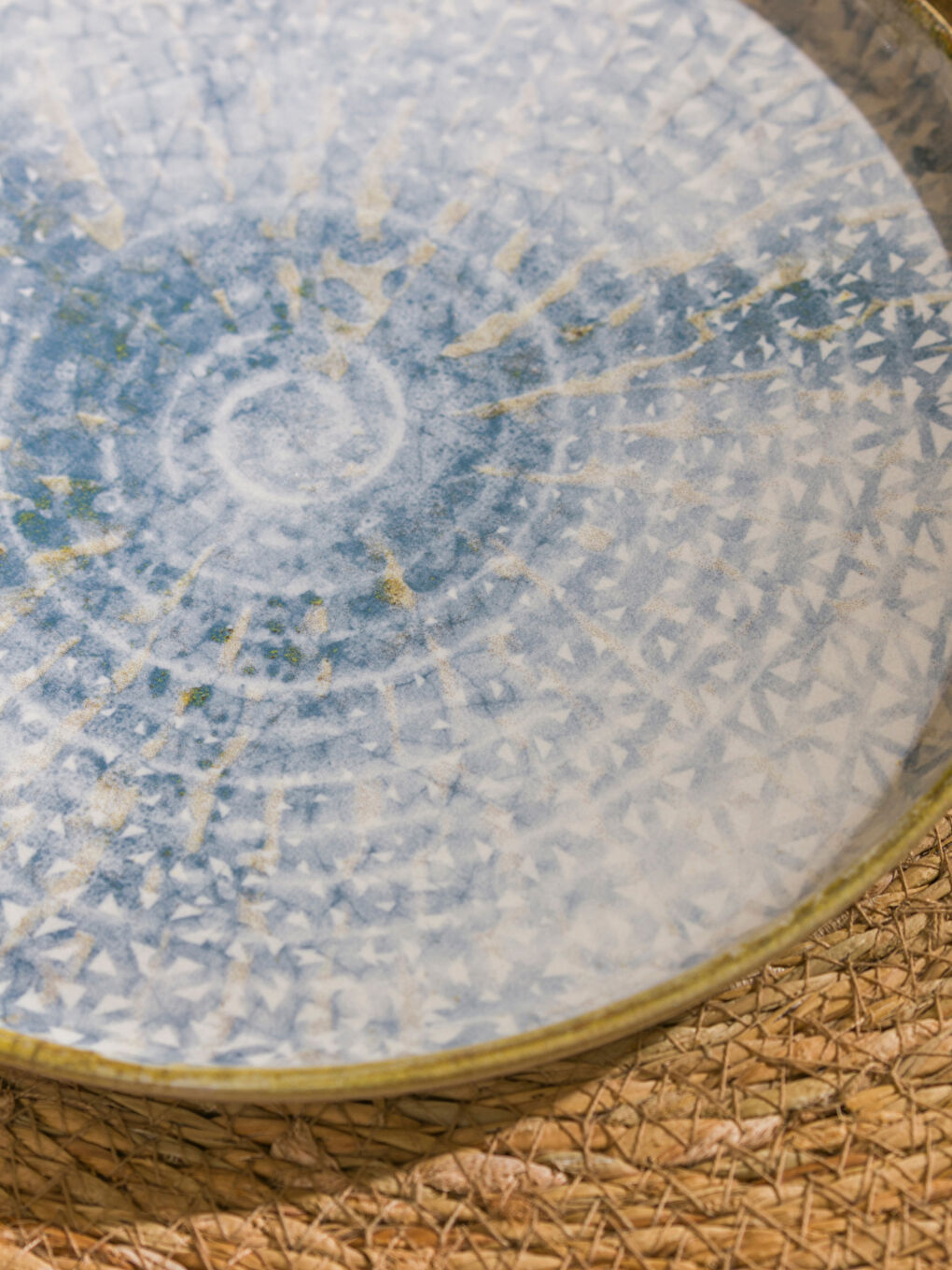 Өрнекті фарфор тортқа арналған тәрелке 21 см-2