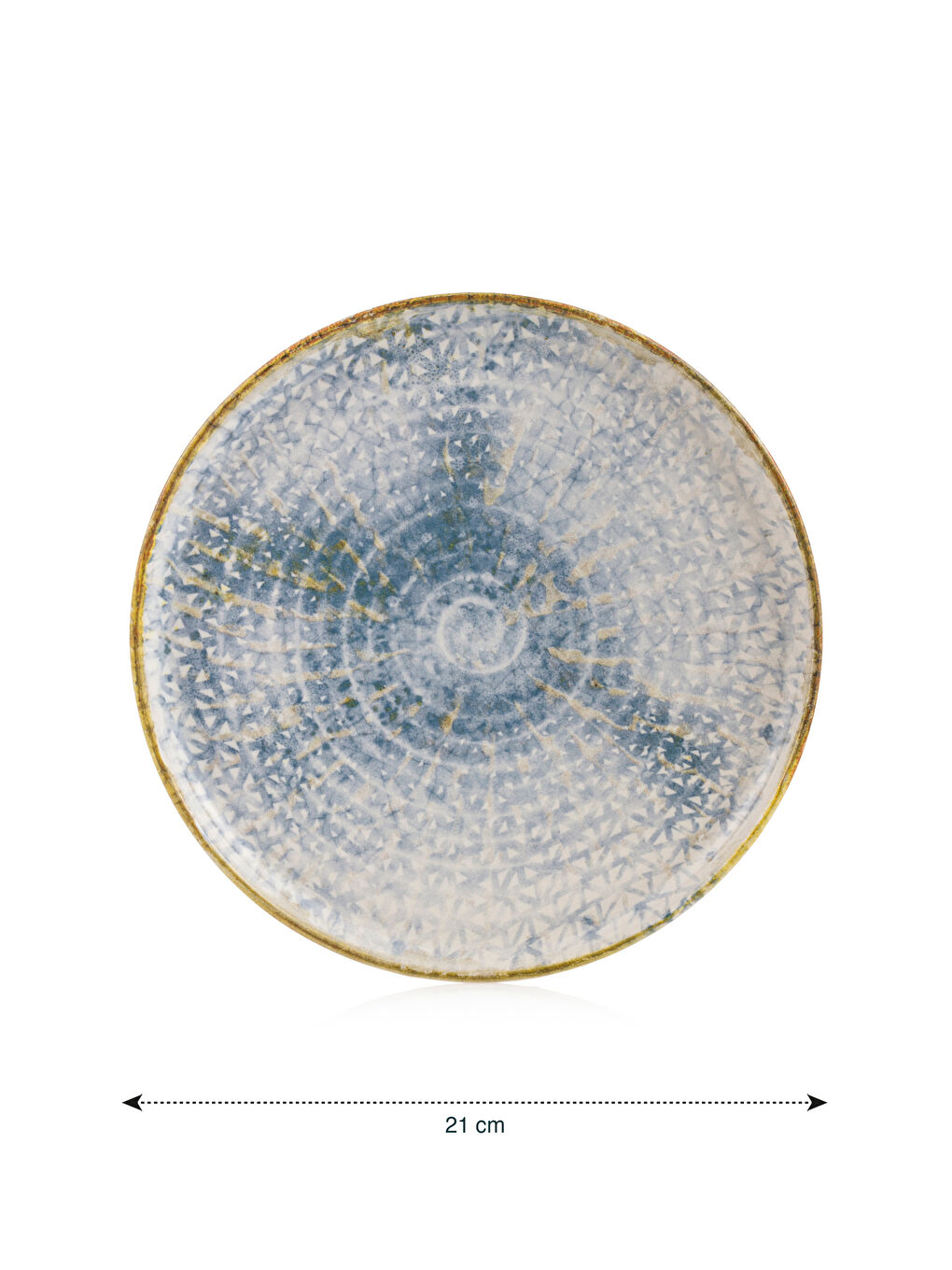 Өрнекті фарфор тортқа арналған тәрелке 21 см-3