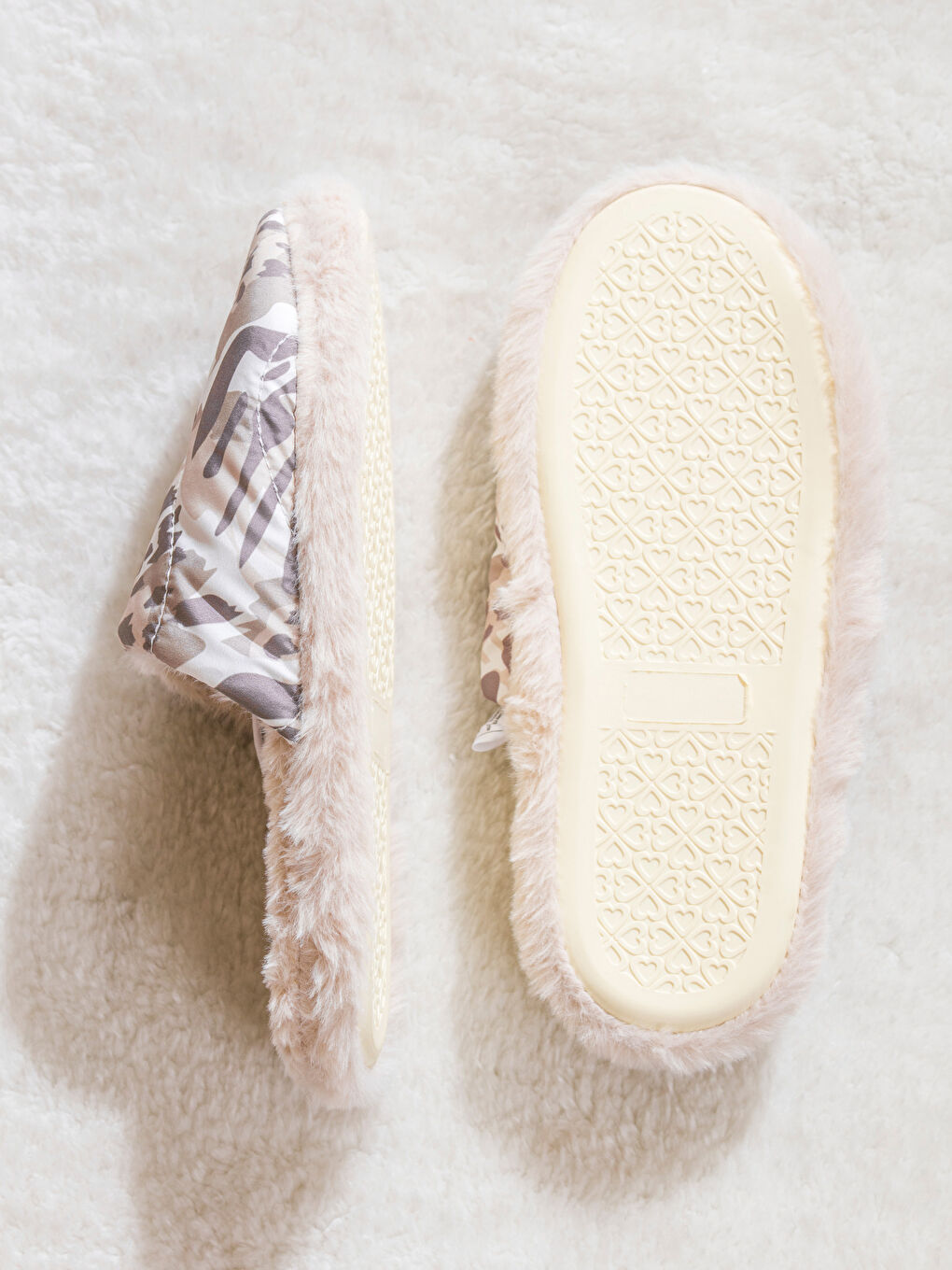 Karışık İçi Tüylü Kadın Ev Terliği-3