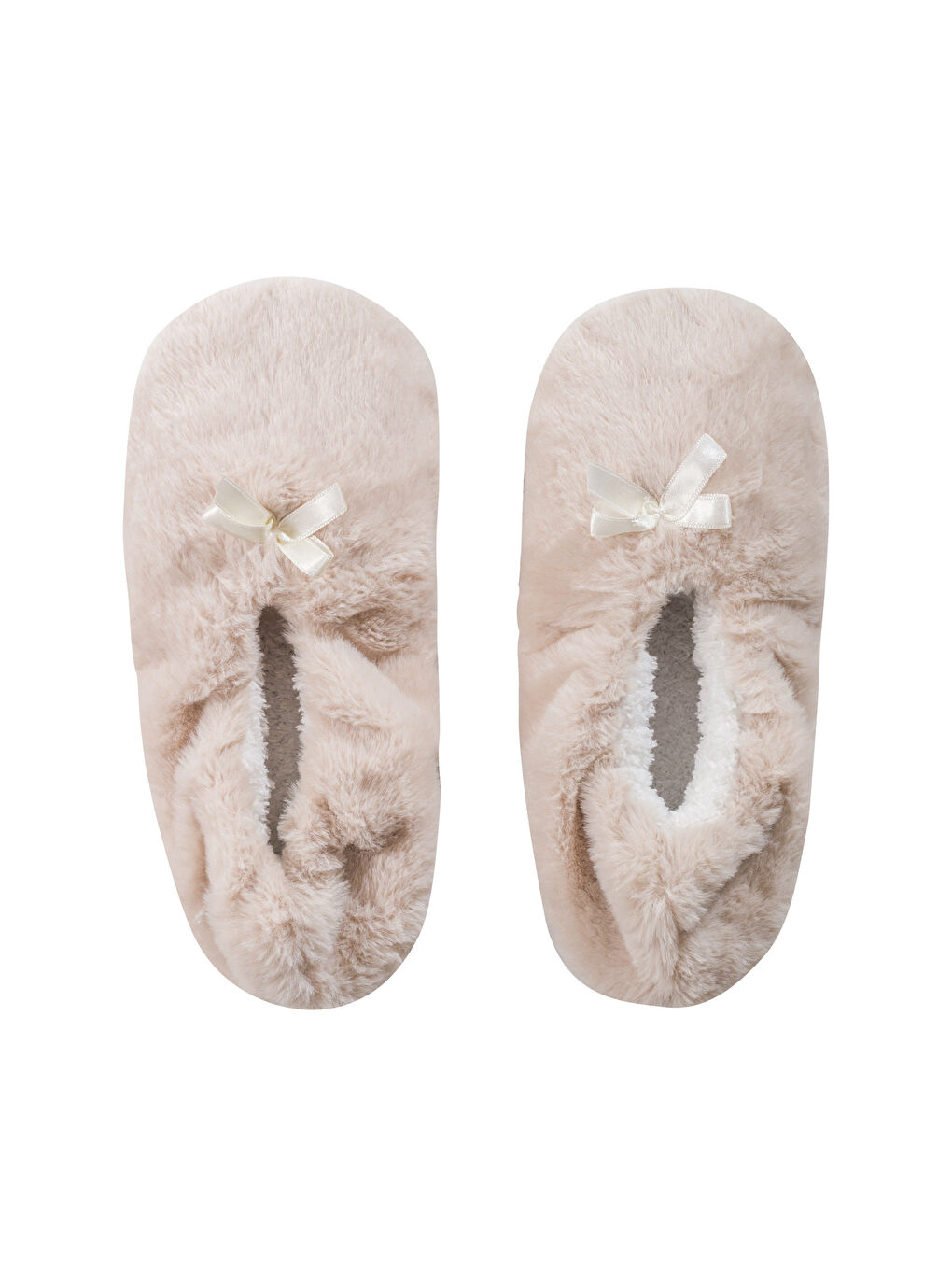 Bej Kadın Pelüş Panduf-5