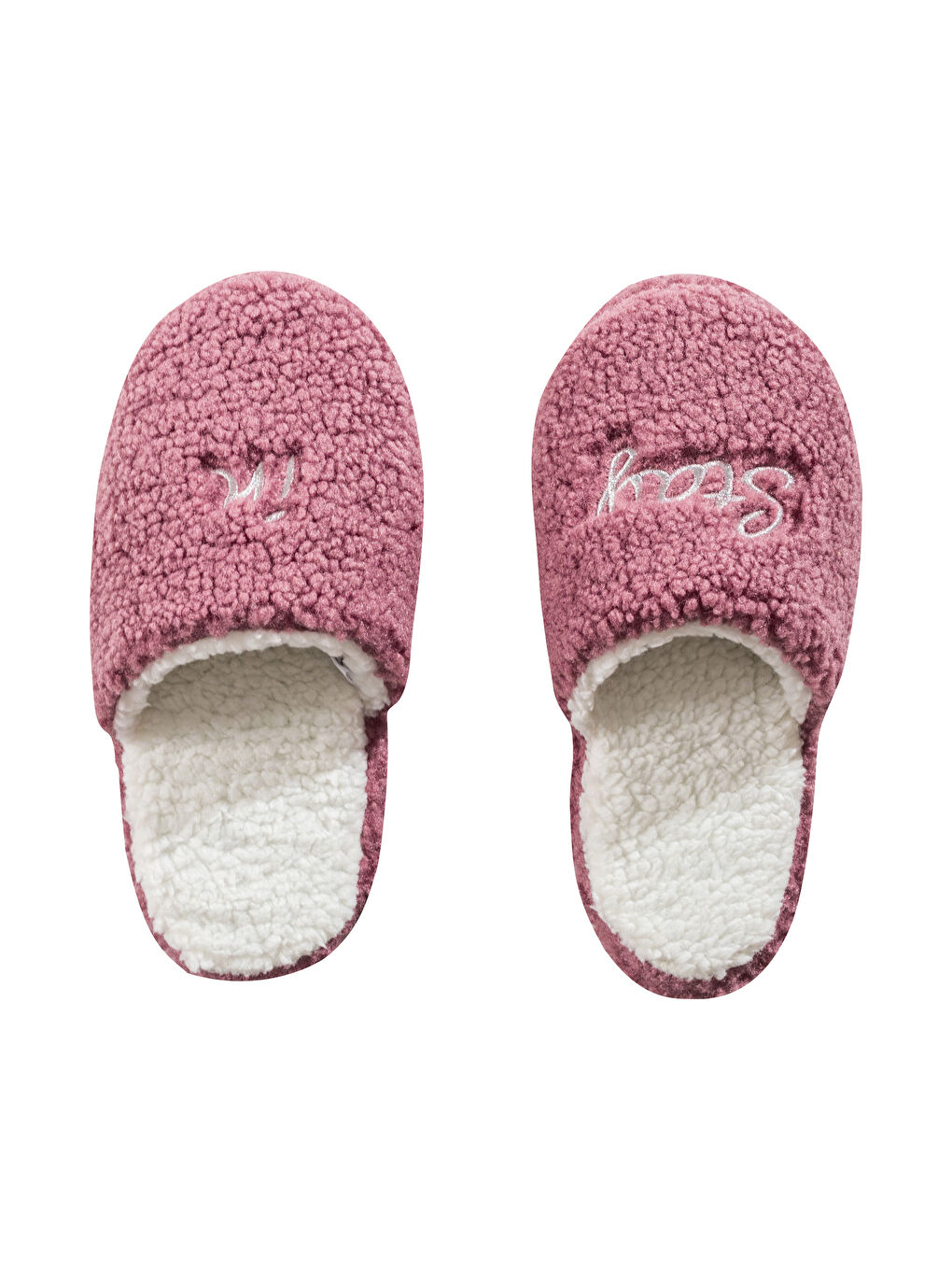 أحذية شبشب وردي امرأة-5