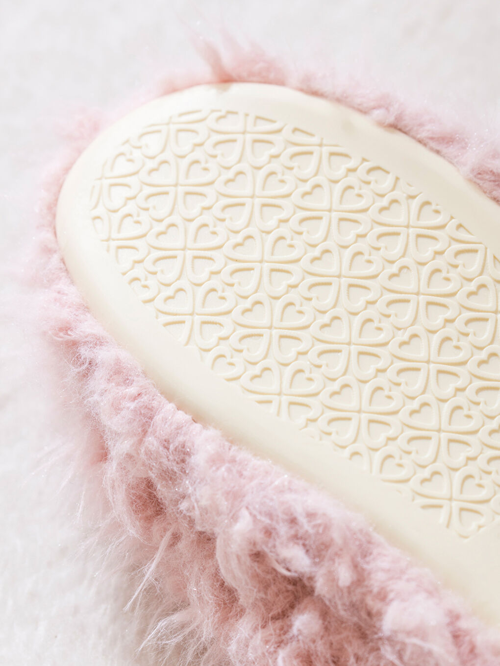 Pembe Düz Pelüş Kadın Ev Terliği-4