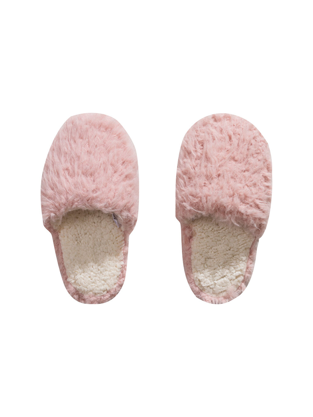 Pembe Düz Pelüş Kadın Ev Terliği-5