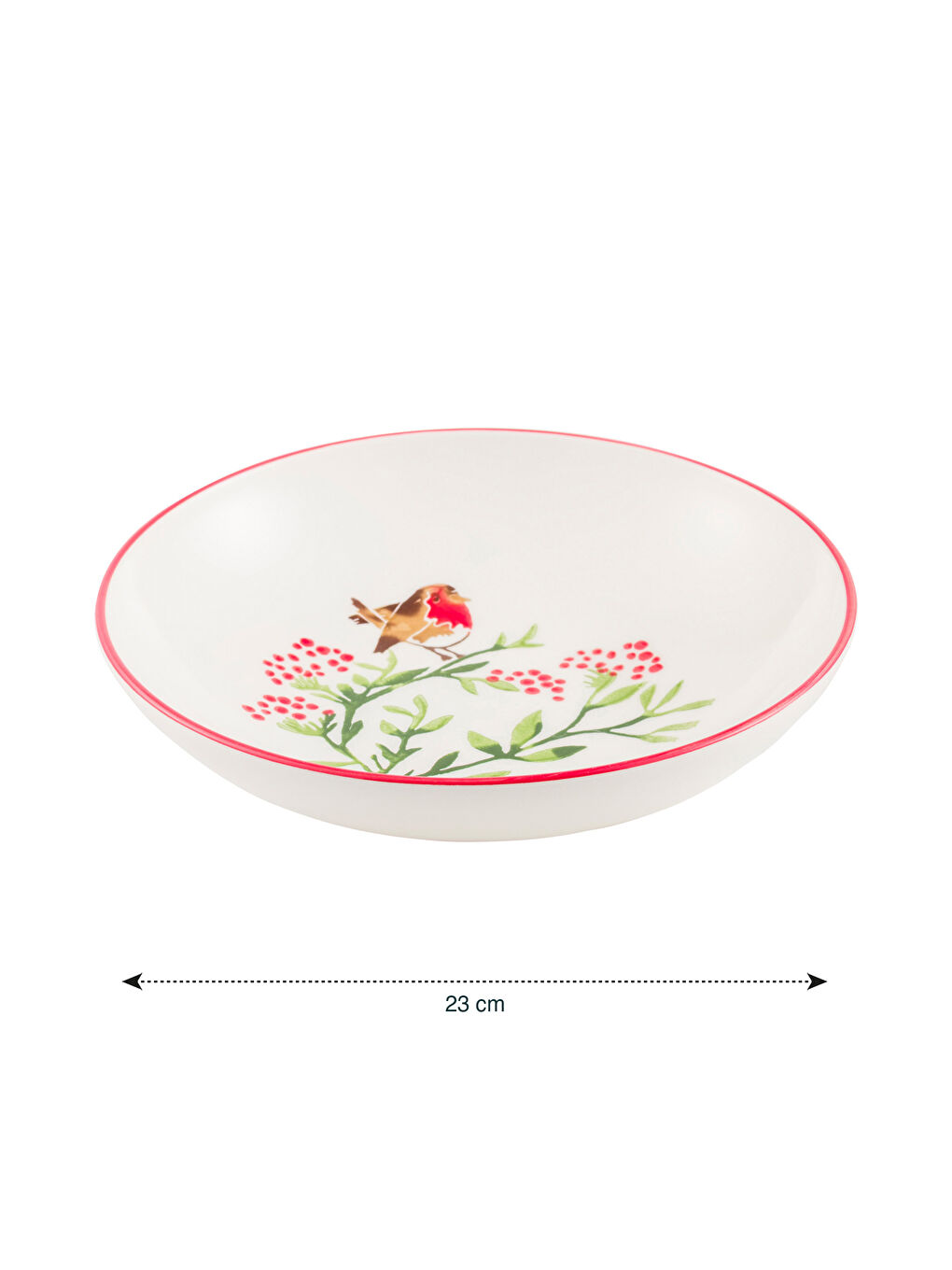Karışık Kokina Baskılı Seramik Salata Kasesi 23 cm-3