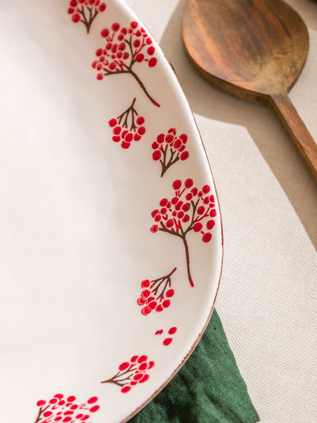 Karışık Baskılı Seramik Salata Tabağı 36 cm-2