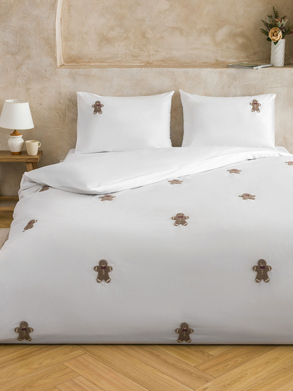 New Year Themed Double-Sided Duvet Cover Set