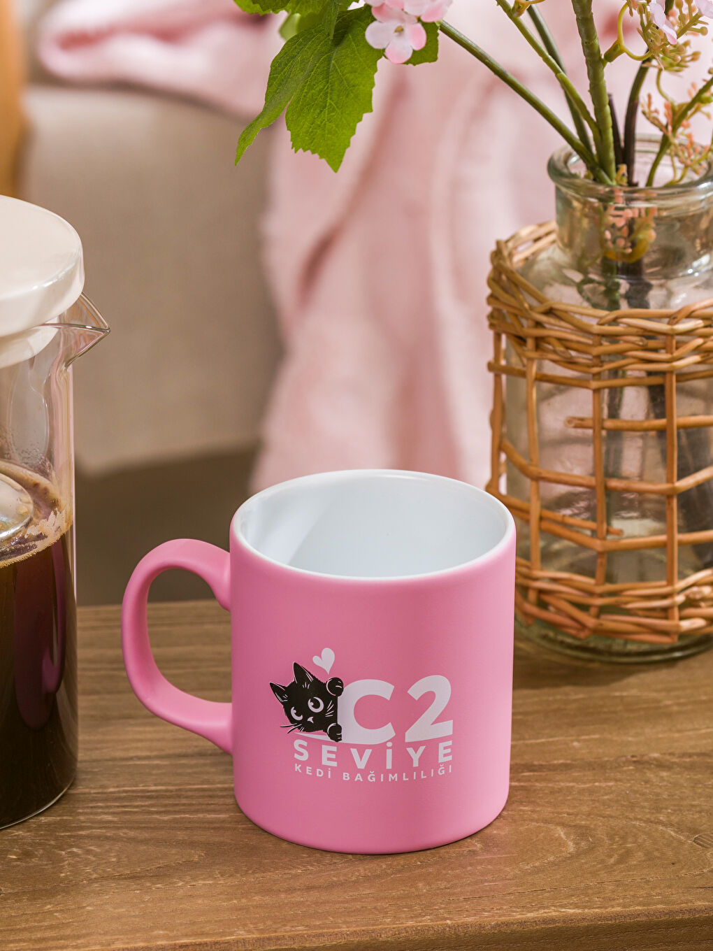 Karışık Kedi Baskılı Seramik Kupa 320 ml-1