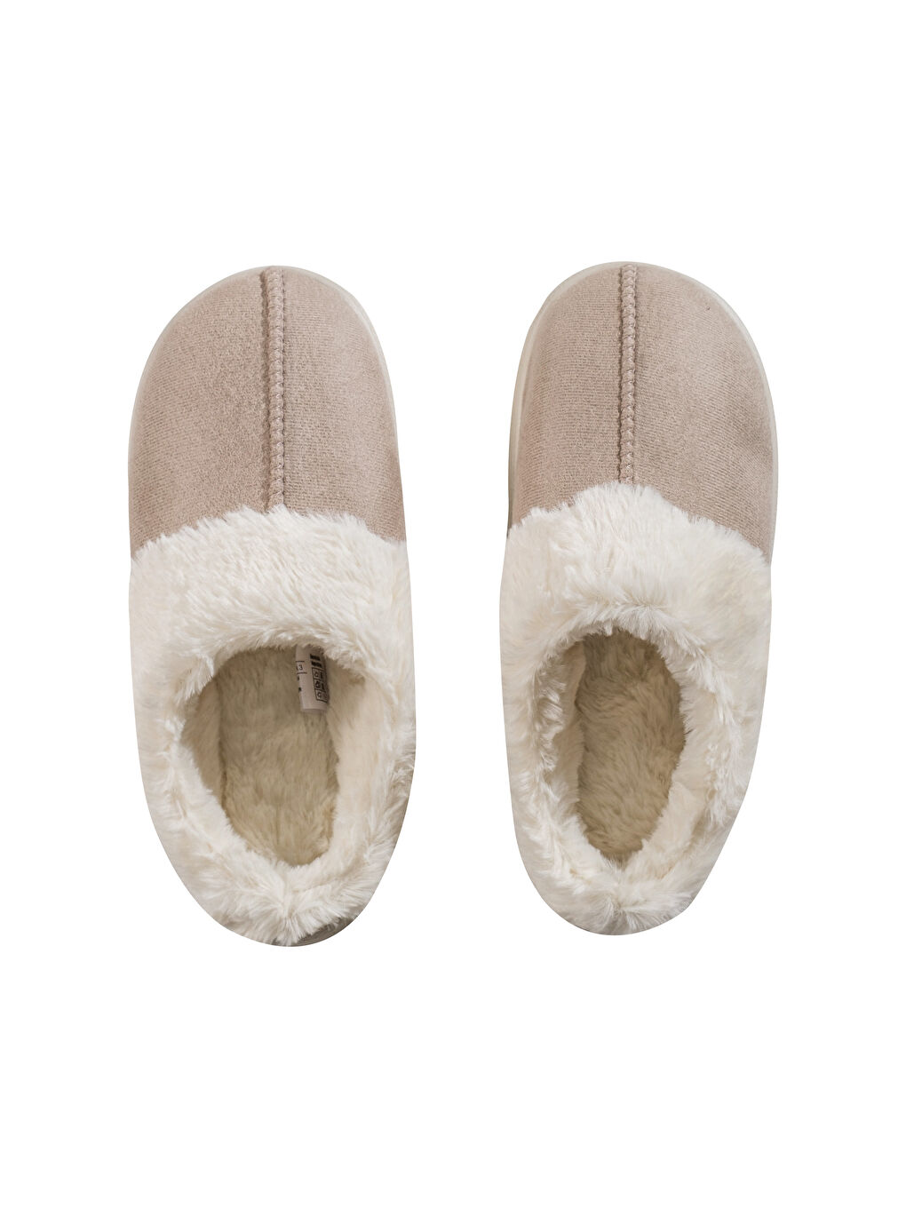 Bej Pelüş Astarlı Kadın Ev Terliği-5