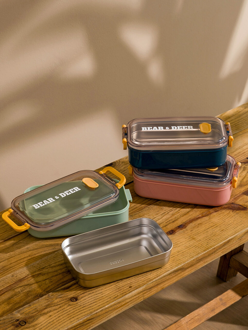 Karışık Metal Yemek Saklama Kabı-1