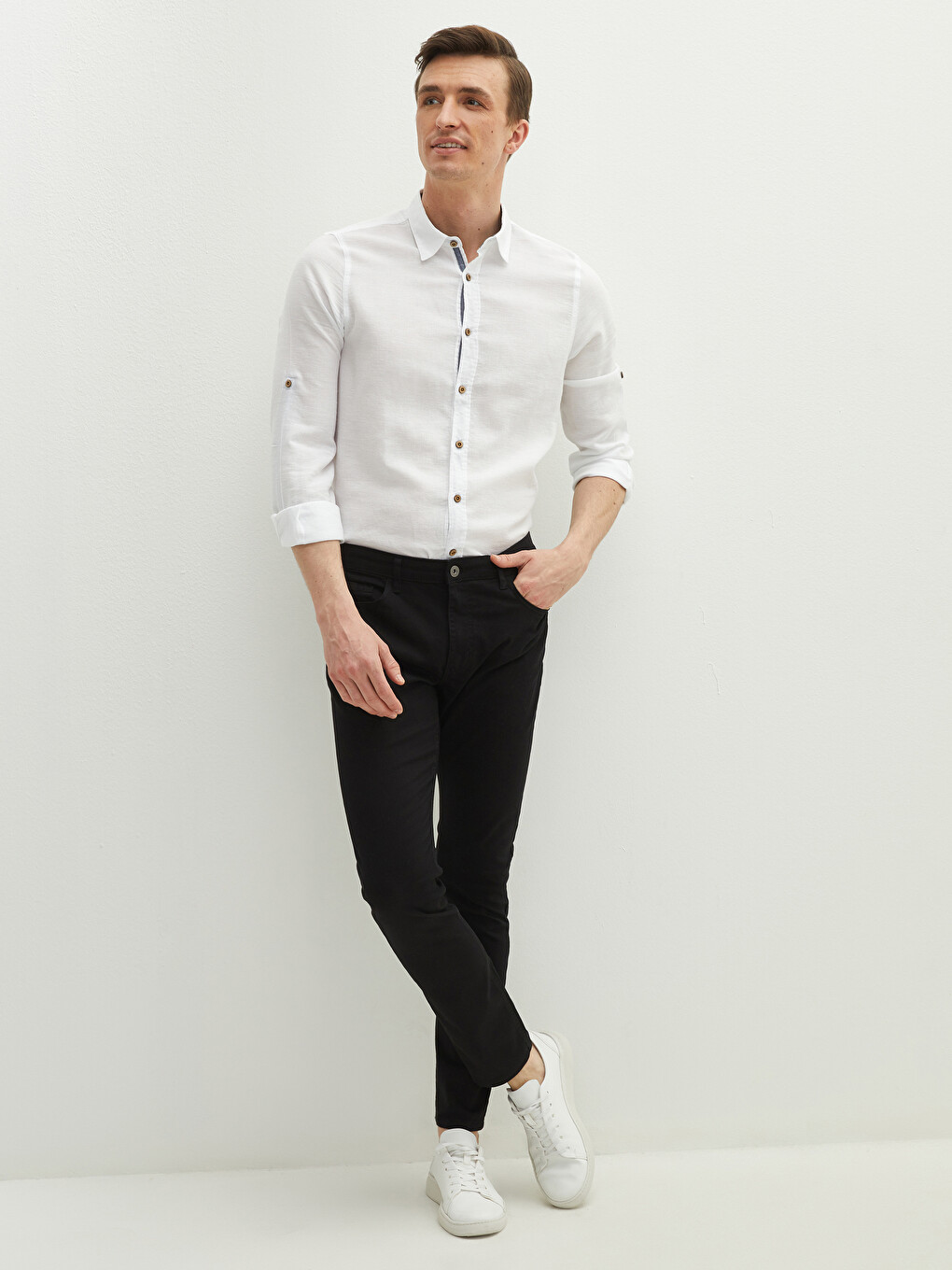 Man Black Chino Trousers-1
