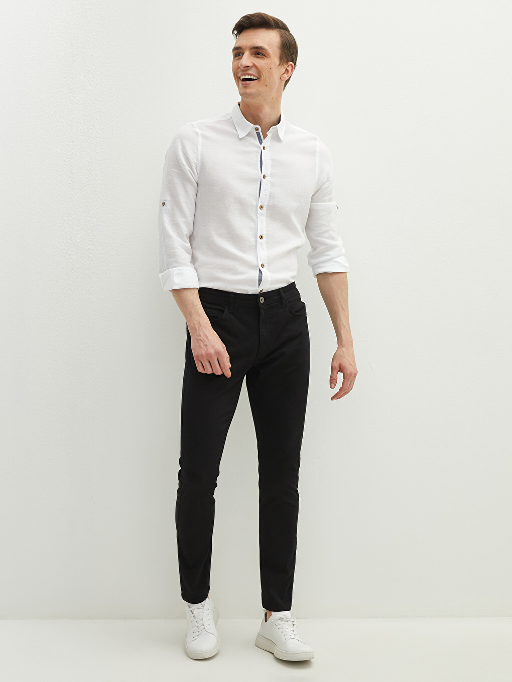 Man Black Chino Trousers-3
