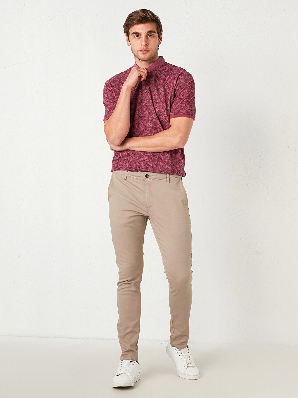 Pantaloni Chino Gabardină Extra Slim Fit