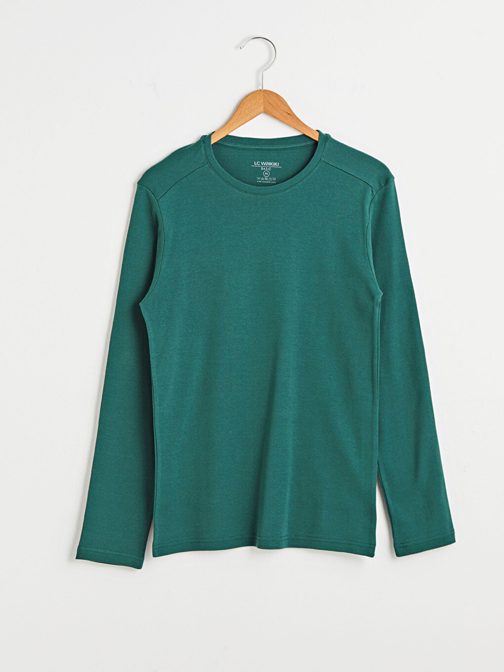 Bisiklet Yaka Basic Uzun Kollu Tişört-5