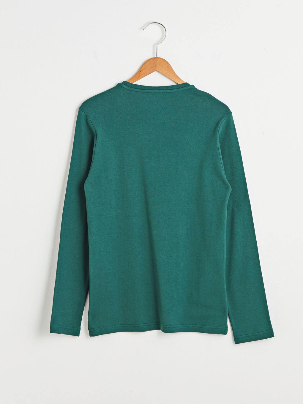 Bisiklet Yaka Basic Uzun Kollu Tişört-6
