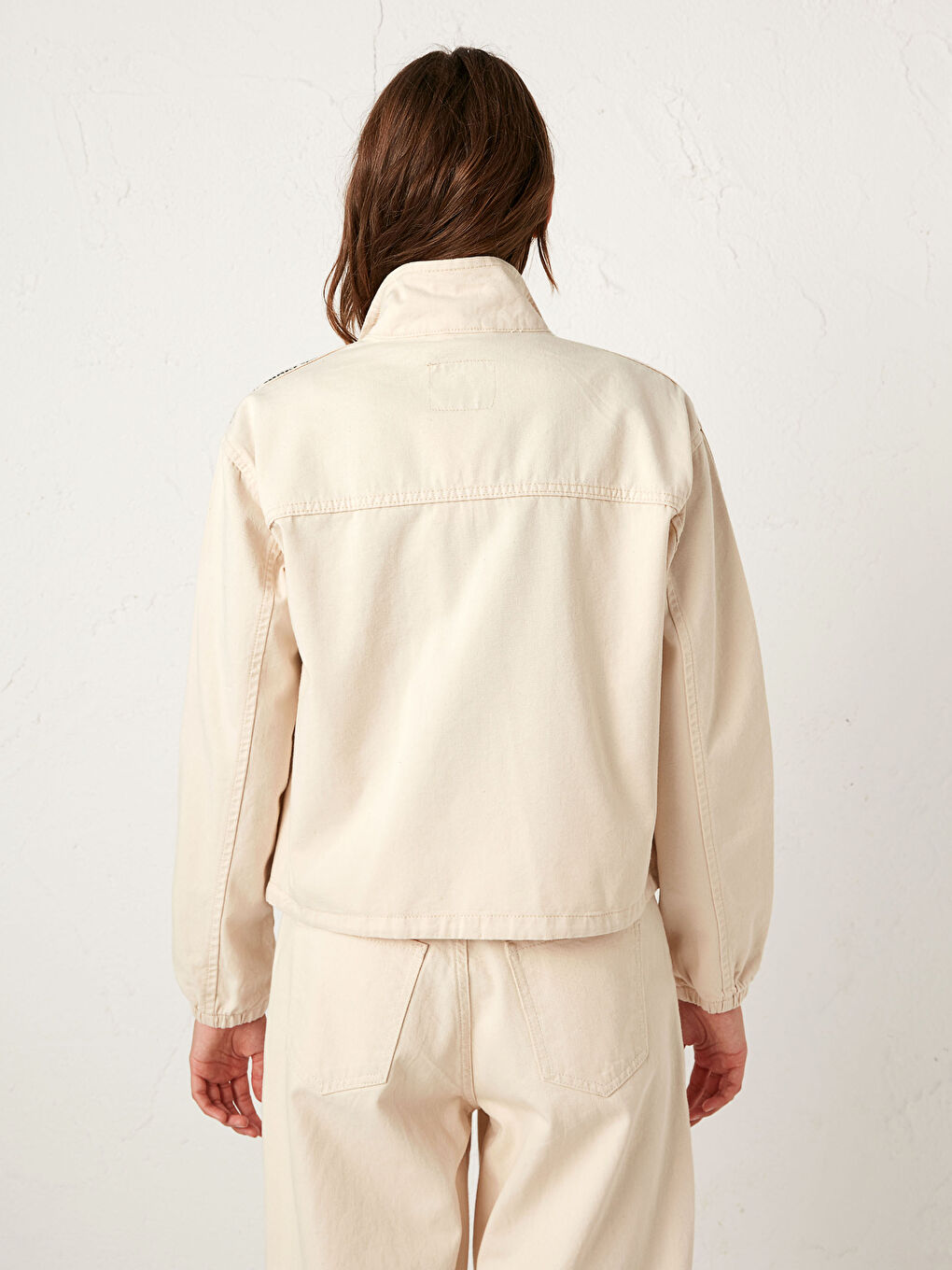 LCW Vision Shirt Collar Standard Fit Long Sleeve Cotton Women's Jacket -S10064Z8-FCB