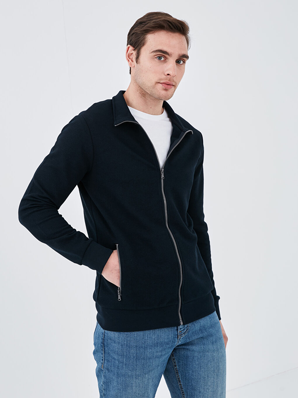 LC Waikiki TAMNO PLAVA Dukserica Muškarac -S10174Z8-L6K