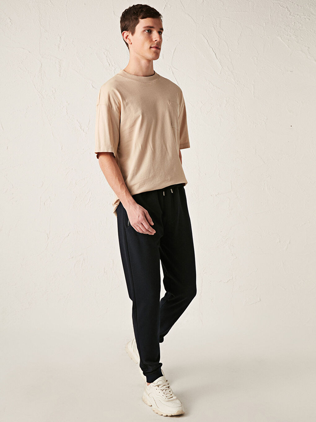 Lacivert Standart Kalıp Jogger Erkek Eşofman Altı-1