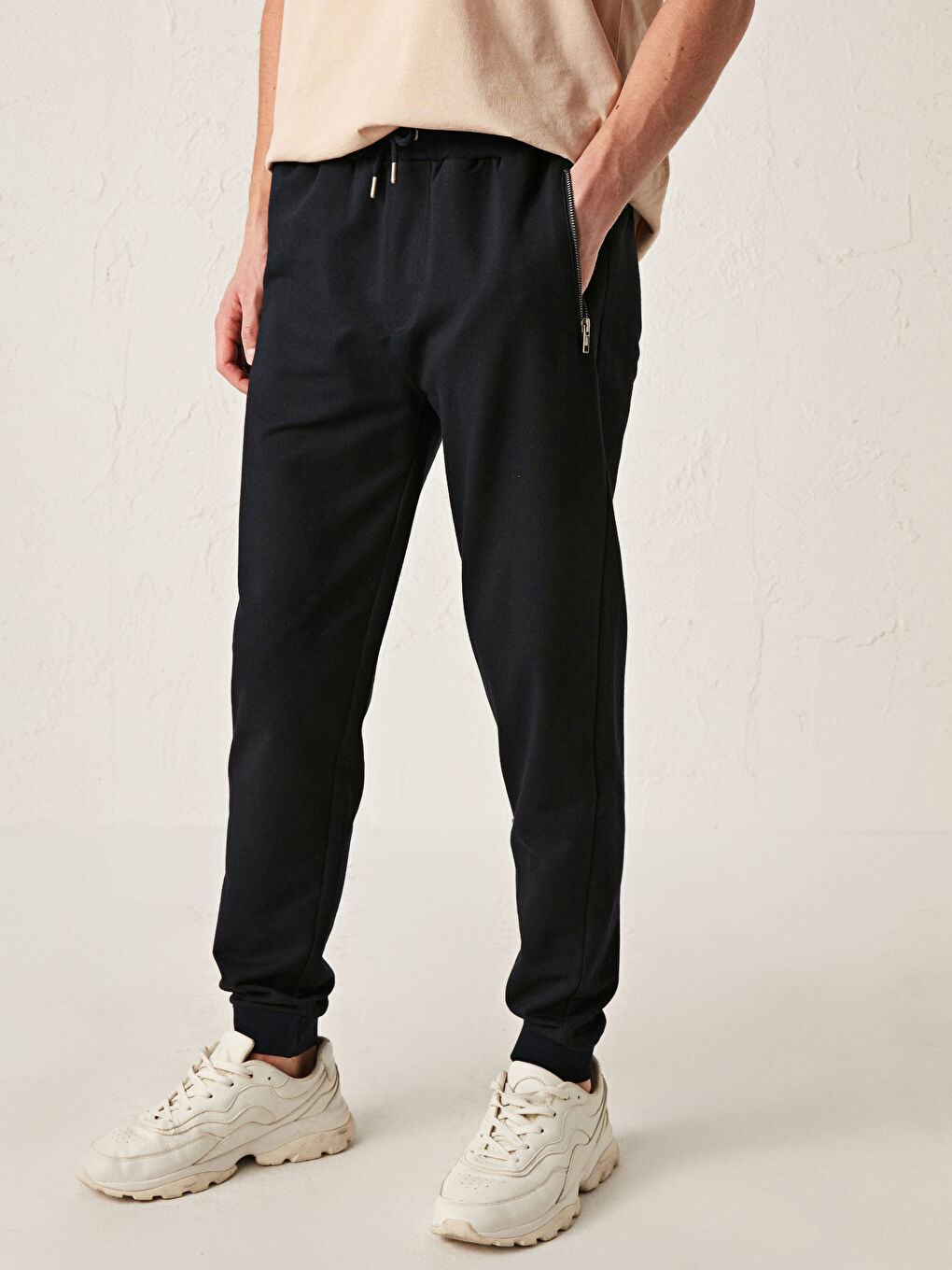 Lacivert Standart Kalıp Jogger Erkek Eşofman Altı-2