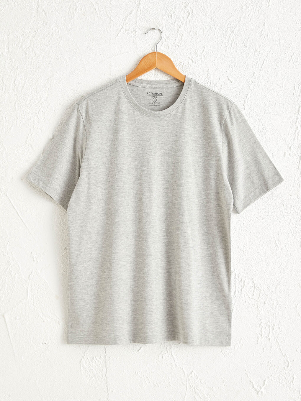 მრგვალი საყელო ძირითადი მოკლე სახელო ბამბის მაისური