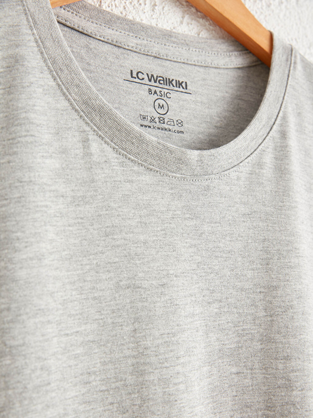 მრგვალი საყელო ძირითადი მოკლე სახელო ბამბის მაისური-1