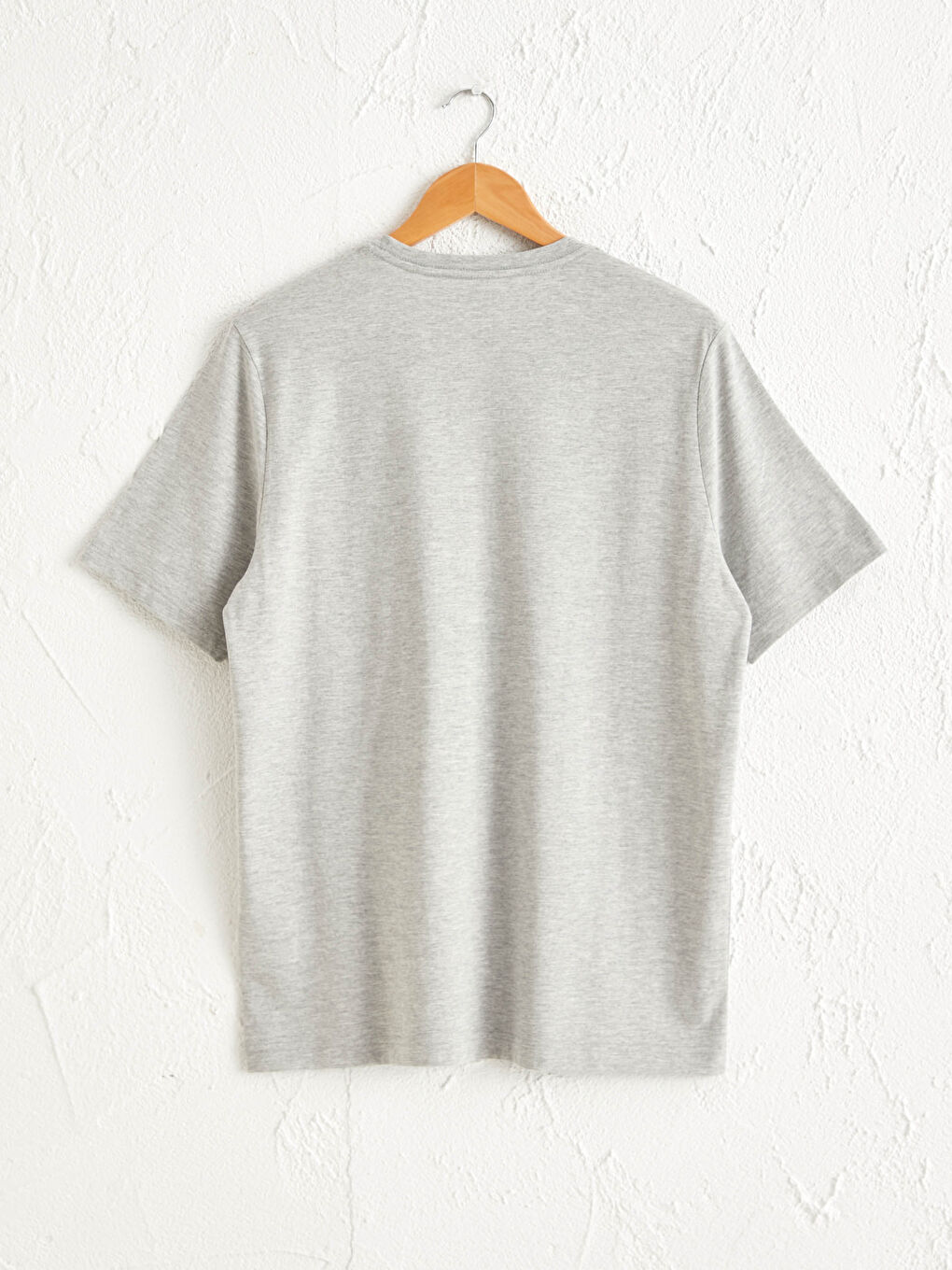 მრგვალი საყელო ძირითადი მოკლე სახელო ბამბის მაისური-2