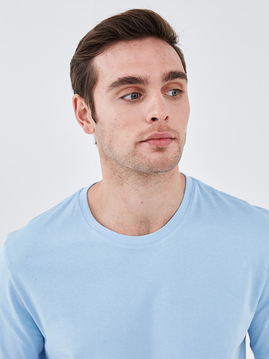 Crew Neck Basic Short Sleeve Cotton Men's T-Shirt-2