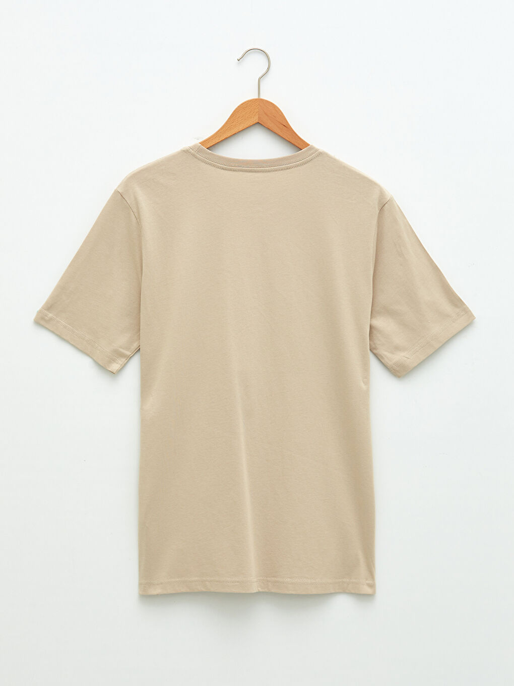 Crew Neck Basic Short Sleeve Cotton Men's T-Shirt-2