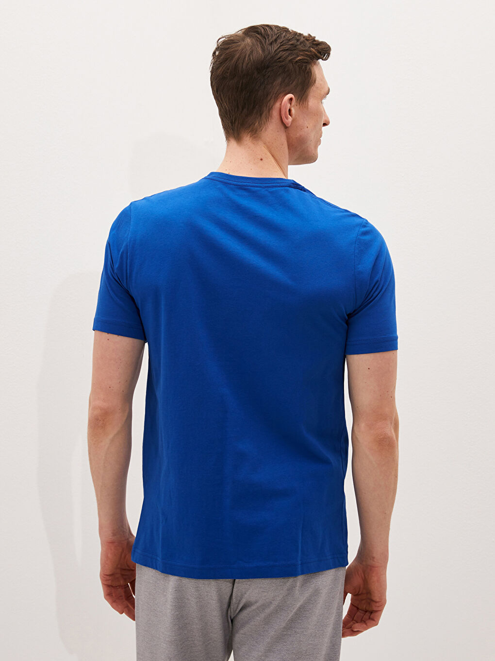 Mavi Bisiklet Yaka Basic Kısa Kollu Pamuklu Erkek Tişört-3