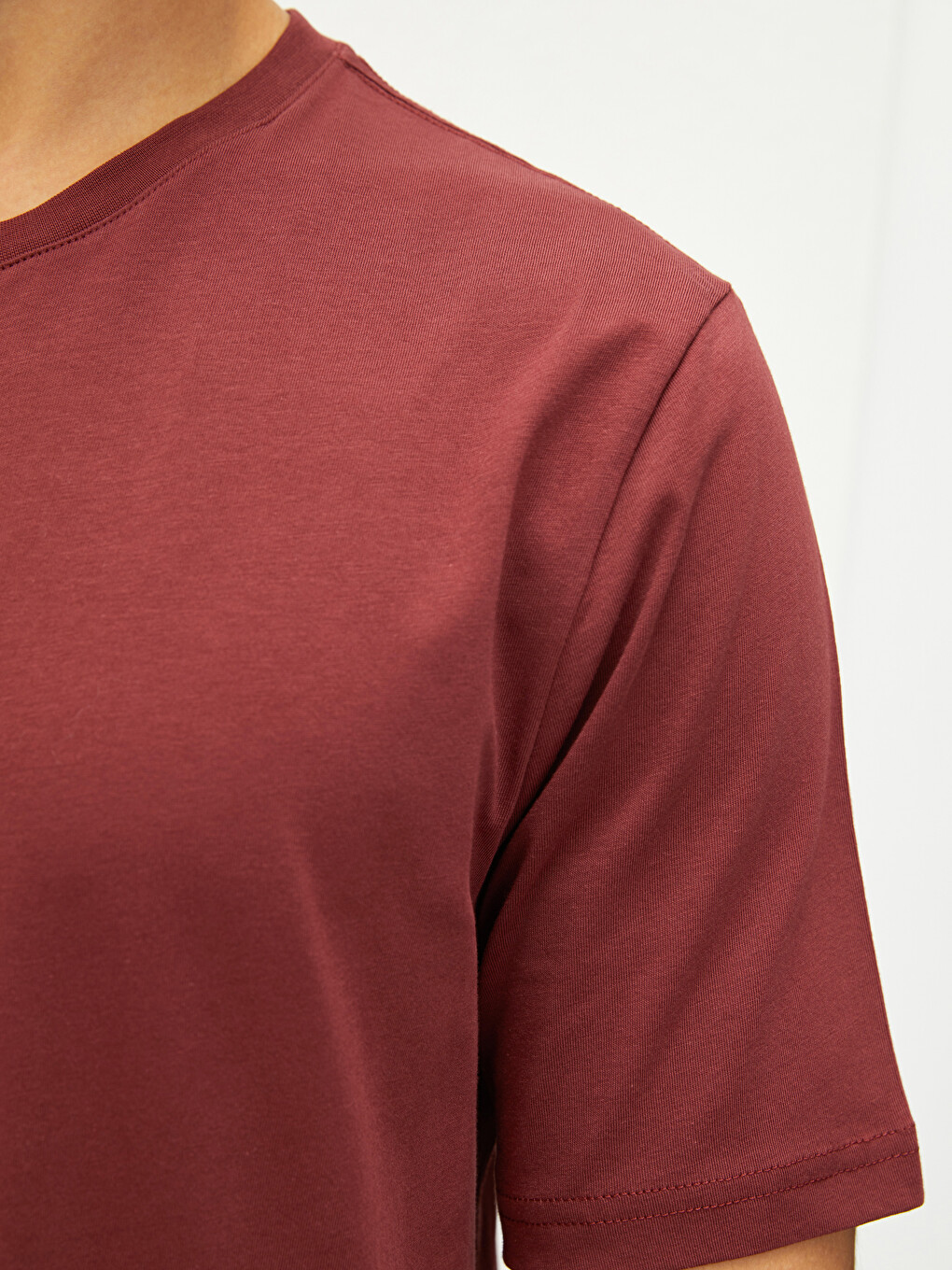 Crew Neck Basic Short Sleeve Cotton Men's T-shirt-3