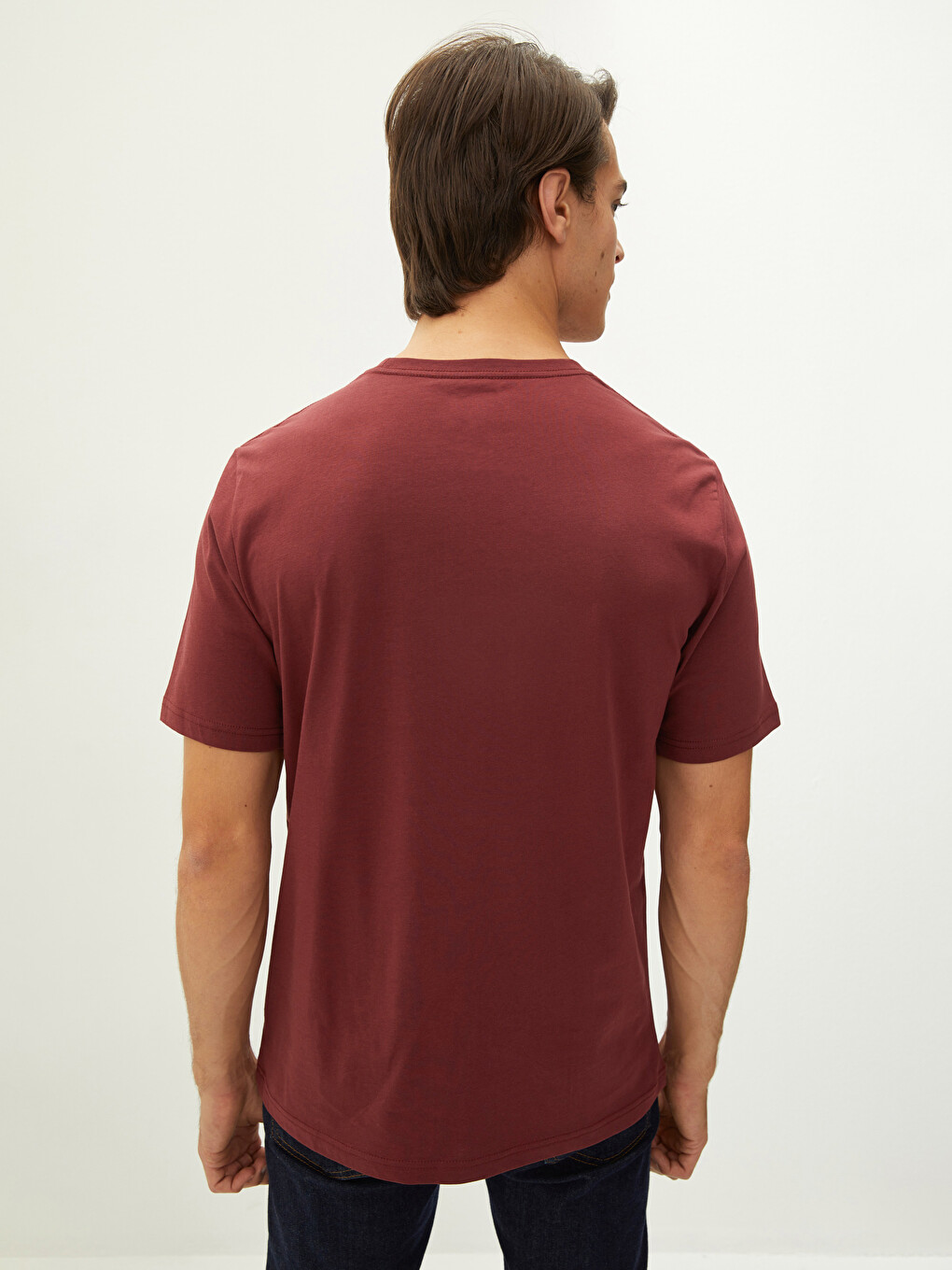 Crew Neck Basic Short Sleeve Cotton Men's T-shirt-4
