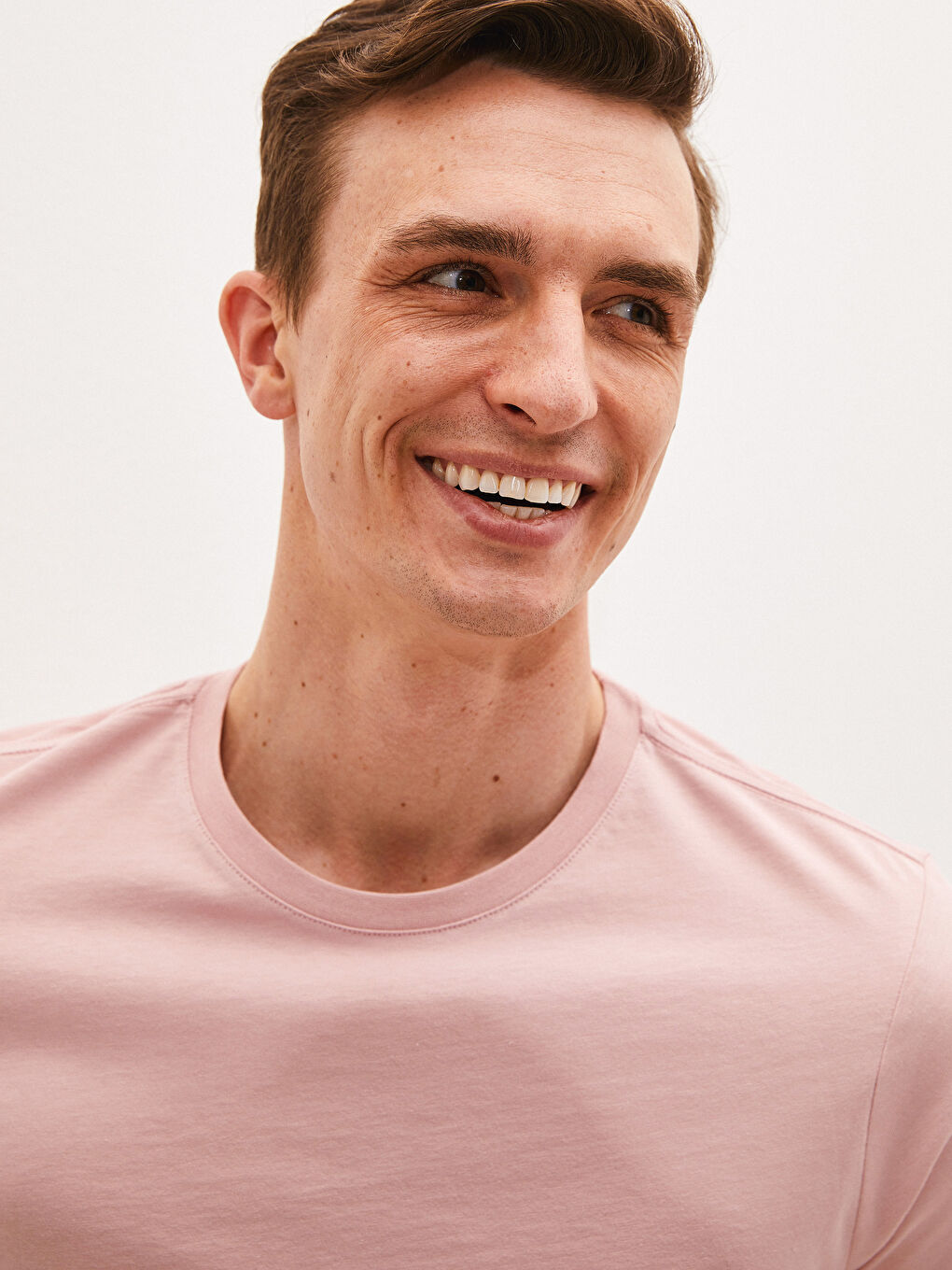 Crew Neck Basic Short Sleeve Cotton Men's T-Shirt-2