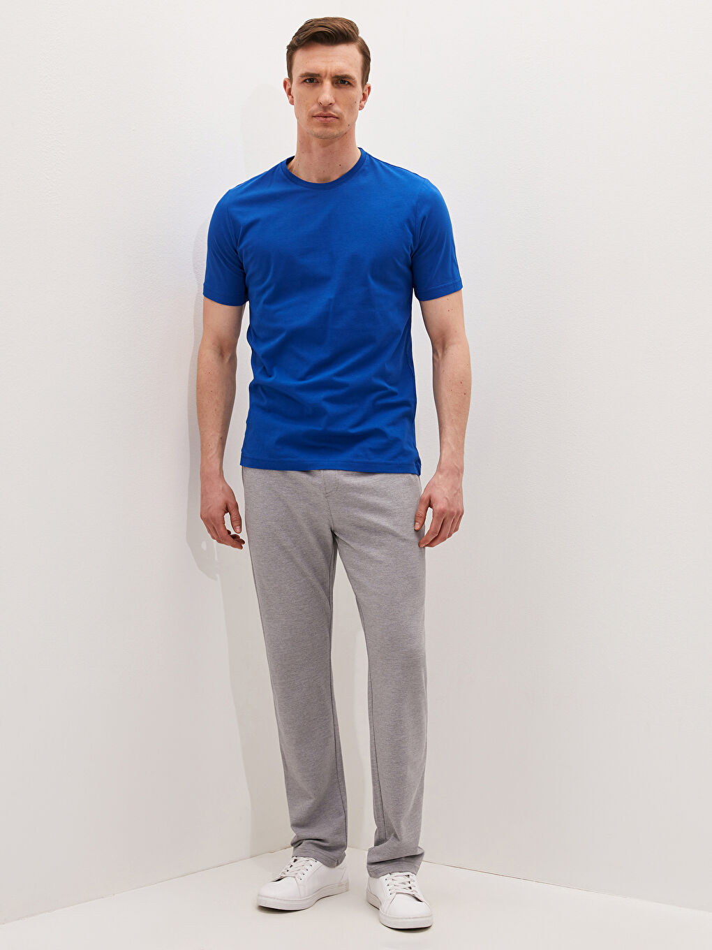 Mavi Bisiklet Yaka Basic Kısa Kollu Pamuklu Erkek Tişört-2