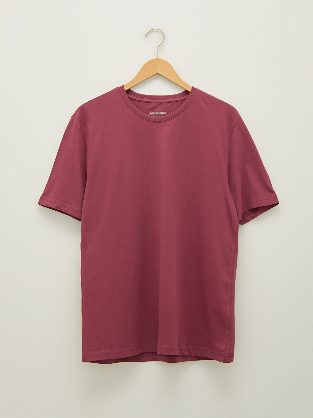 Mürdüm Bisiklet Yaka Basic Kısa Kollu Pamuklu Erkek Tişört-6