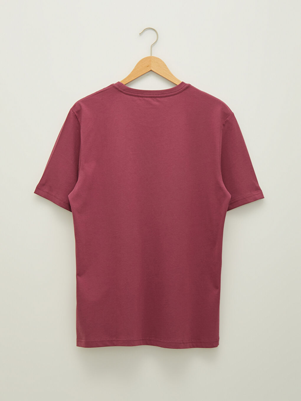 Mürdüm Bisiklet Yaka Basic Kısa Kollu Pamuklu Erkek Tişört-7