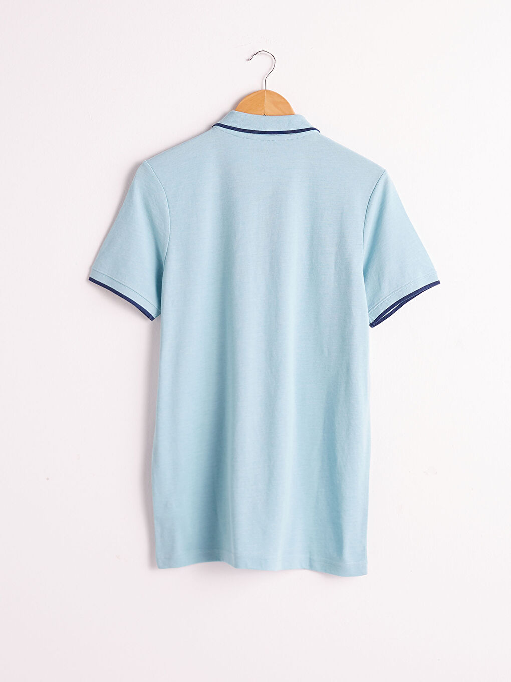 Yeşil Polo Yaka Kısa Kollu Pike Tişört-5