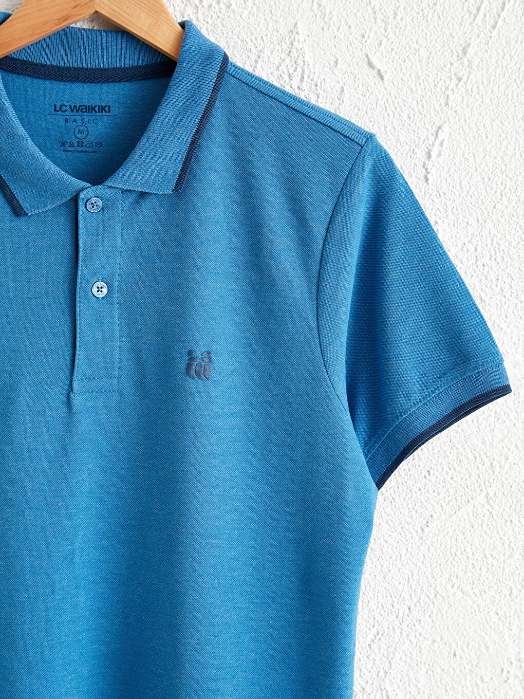 Polo Neck Short Sleeve Pique T-Shirt-1