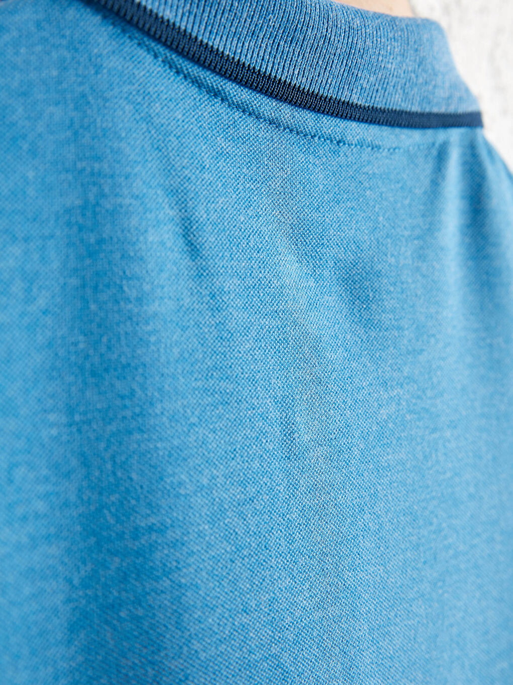 Polo Neck Short Sleeve Pique T-Shirt-3