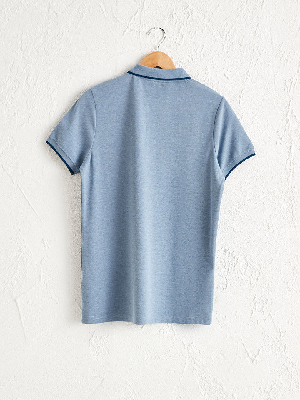 Polo Neck Short Sleeve Pique T-Shirt-1