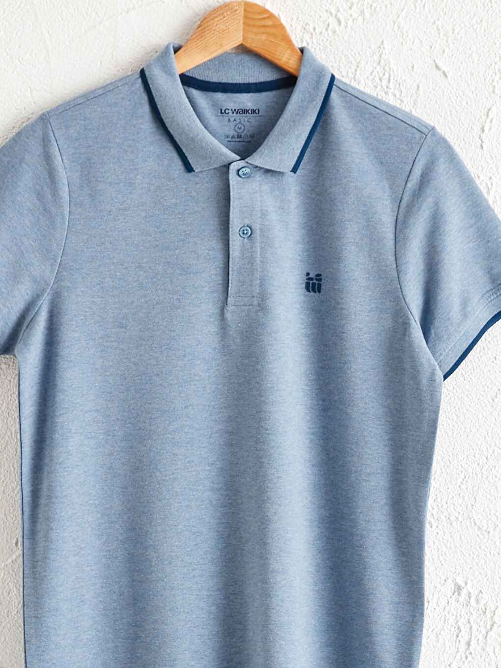 Polo Neck Short Sleeve Pique T-Shirt-2