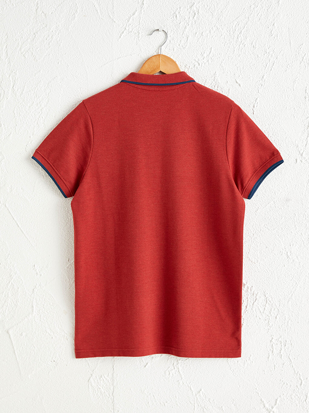 Polo Neck Short Sleeve Pique T-Shirt-2