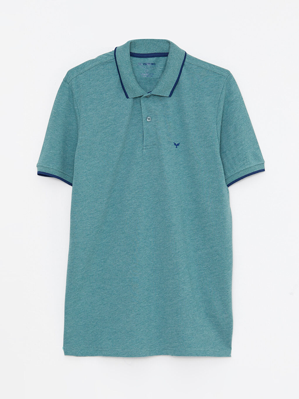 Yeşil Polo Yaka Kısa Kollu Pike Tişört